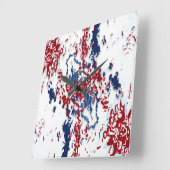 カラースプラッシュ壁時計 スクエア壁時計 (傾斜)