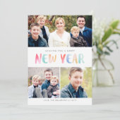 カラースプラッシュ新年の写真カード シーズンカード (スタンド正面)