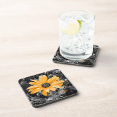 カラースプラッシュ春フラッシュアフリカデイジー写真 コースター (右側)