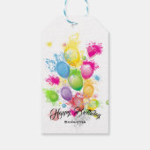 カラースプラッシュ誕生日バルーン ギフトタグ (裏面)
