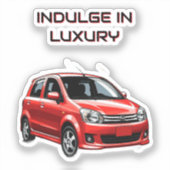 カラースプラッシュ鮮やか付き電気自動車 シール (正面)