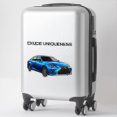 カラースプラッシュ鮮やか付き電気自動車 シール (スーツケース)