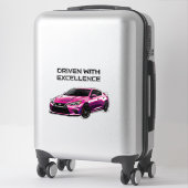 カラースプラッシュ鮮やか付き電気自動車 シール (スーツケース)