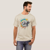 カラースプラッシュ サッカー選手Tシャツ" Tシャツ (正面フル)