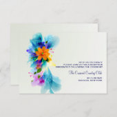 カラースプラッシュ 披露宴のご案内カード 招待状 (正面/裏面)