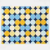 カラースポット02 – 濃い青 フリースブランケット (正面(横))