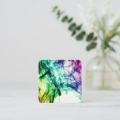 カラースモークの正方形の名刺 スクエア名刺 (スタンド正面)