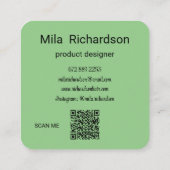 カラースモークの正方形の名刺 スクエア名刺 (裏面)