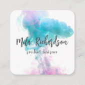 カラースモークの正方形の名刺 スクエア名刺 (正面)