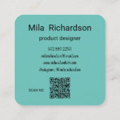 カラースモークの正方形の名刺 スクエア名刺 (裏面)