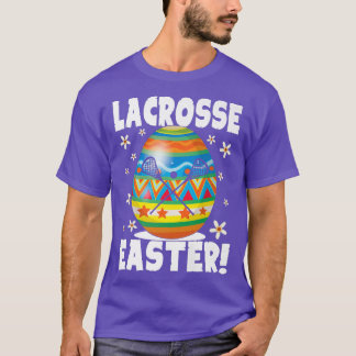 カラーズおもしろいエッグラクロス選手バニーラバーイースト Tシャツ