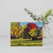 カラーズオブオータムフォイルホリデーポストカード 箔シーズンポストカード (立ち正面)