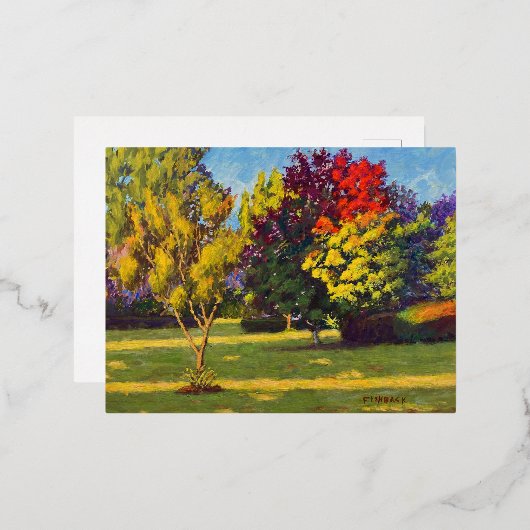 カラーズオブオータムフォイルホリデーポストカード 箔シーズンポストカード (正面/裏面)