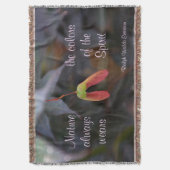カラーズオブザスピリットエマーソン引用文写真 スローブランケット (正面縦)