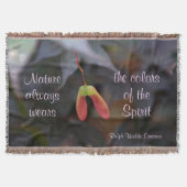 カラーズオブザスピリットエマーソン引用文写真 スローブランケット (正面)