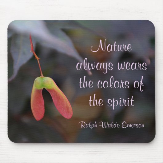 カラーズオブザスピリット自然エマーソン引用文 マウスパッド (正面)