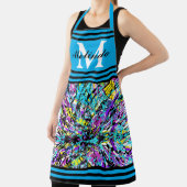 カラーズオブライフ鮮やかな抽象芸術アートモノグラムイニシャル エプロン (インサイチュ)