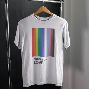カラーズオブラブレインボーストライプゲイプライド Tシャツ