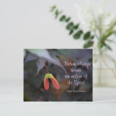 カラーズオブ自然エマーソン引用文写真 ポストカード (スタンド正面)