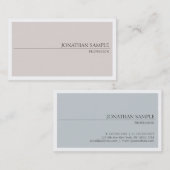 カラーズデザインスタイリッシュミニマリストシックプレーン 名刺 (正面/裏面)