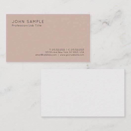 カラーズプロフェッショナルミニマエレガントリストプレーン 名刺 (正面/裏面)