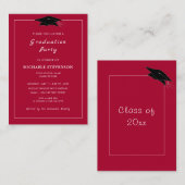 カラーズモダンデザイングラードパーティの招待状 ノートカード (正面/裏面)