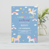 カラーズユニコーン誕生日招待状 招待状 (スタンド正面)