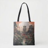 カラーズランドスケープアジアハウス トートバッグ (正面)