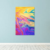 カラーズリバー絵画抽象芸術 |最高のファインアート キャンバスプリント (インサイチュ (ウッドフロア))