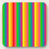 カラーズレインボーストライプズデコール コースター (正面)