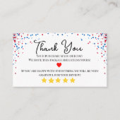 カラーズ感謝していビジネスあなたが自家製レッド&ブルー 名刺 (正面)