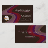 カラーセラピー波形(ロゴ付き名刺) 名刺 (正面/裏面)