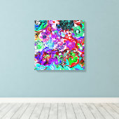 カラーセラピー流体アートスワール キャンバスプリント (インサイチュ (ウッドフロア))