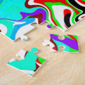 カラーセラピー流体アートスワール ジグソーパズル (側面)