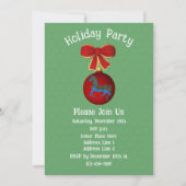 カラーゼル馬のオーナメント クリスマス ホリデー 招待状 (正面)