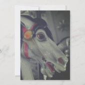 カラーゼル馬 黒と白のパーティー 招待状 (裏面)