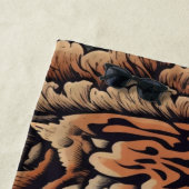 カラータイガー素晴らしタトゥーで轟音 ビーチタオル (インサイチュ)