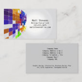 カラータイルグリッドバイオレットブラウン名刺 名刺 (正面/裏面)