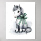 カラータッチのある保育園の農場の動物 馬 ポスター (正面)