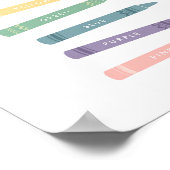 カラーチャートイラストレーション教室モンテッソーリー美術 ポスター (角)