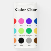 カラーチャートスクール先生子グラフ編集可能 横断幕 (縦)