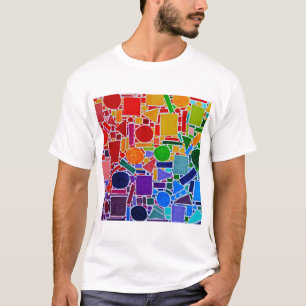 カラーチャートレインボーコラージュ。抽象芸術モダン芸術 Tシャツ
