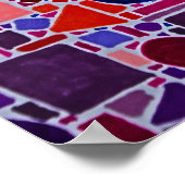 カラーチャート幾何学的モザイク ポスター (角)