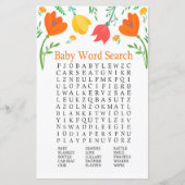 カラーチューリップ赤ちゃんシャワー語検索ゲーム (正面)