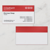 カラーテクスチャヘッダー – ブラシ付き赤2 名刺 (正面/裏面)