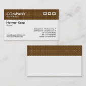 カラーテクスチャヘッダー – 濃いオレンジ色の生地 名刺 (正面/裏面)