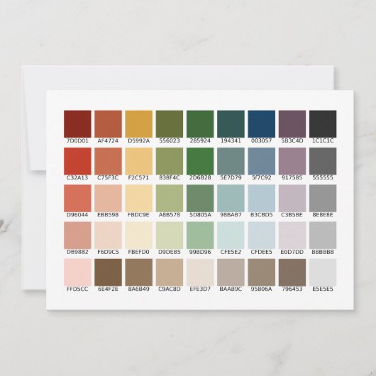 カラーテスト招待 招待状 (正面)