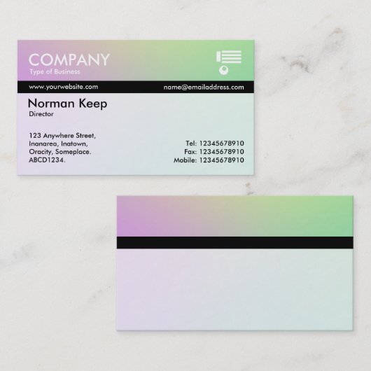 カラーテックス縞模様 – ソフトグラデーション名刺 名刺 (正面/裏面)