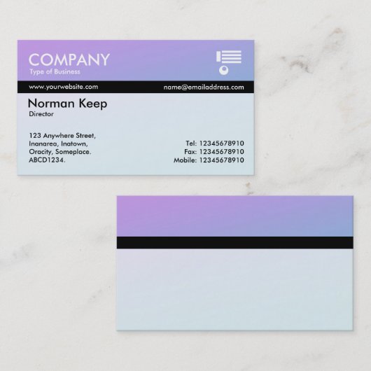 カラーテックス縞模様 – ソフトグラデーション名刺 名刺 (正面/裏面)