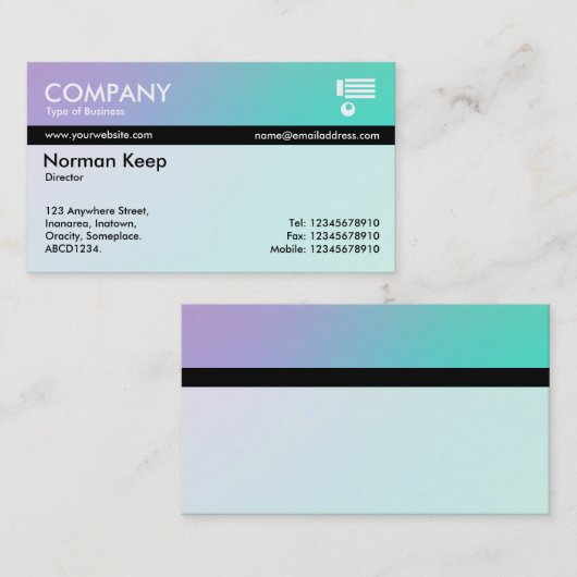 カラーテックス縞模様 – ソフトグラデーション名刺 名刺 (正面/裏面)